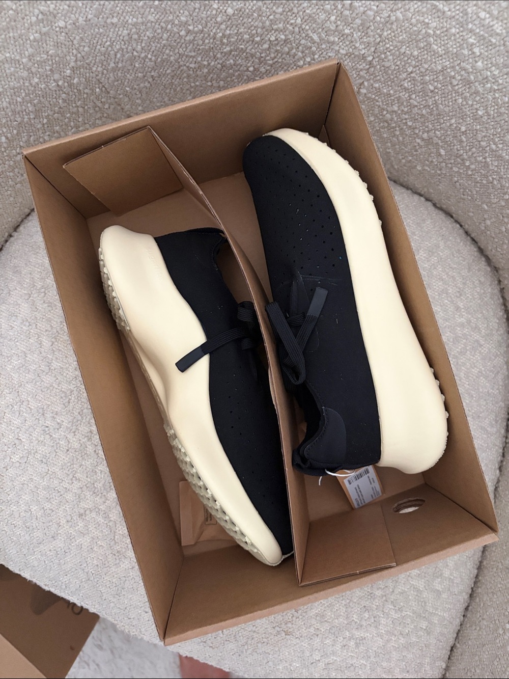 Natives Apollo New Black and Cream Women's Casual Lace-Up Sneakers